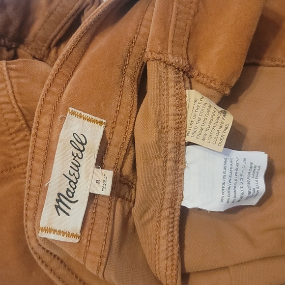 Madewell Burnt Orange Velvet Mini Skirt Sz 8 - Picture 9 of 9